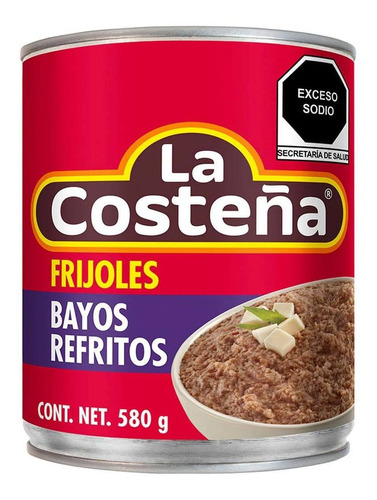 Frijoles Bayos La Costeña Refritos 580g