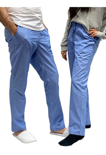 Pantalón Casual F&f Light Blue + Tapaboca Bicapa Onpants