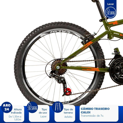 Bicicleta Caloi Max Front - Aro 24 - Freios V-brake-infantil