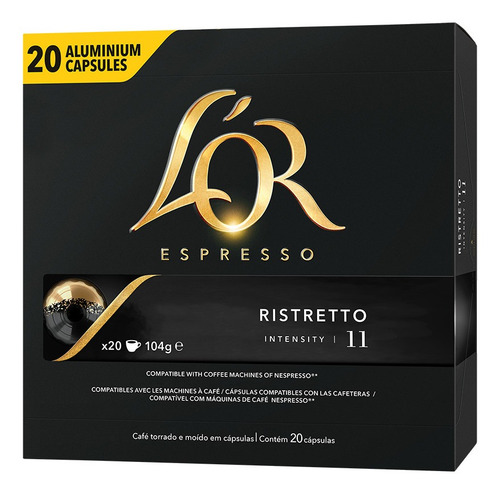 Imagem 2 de 3 de Cápsulas Café L'or Ristretto 20 Un