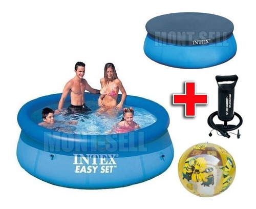 Pileta Intex 244 X 76 + Cobertor + Inflador + Pelota Regalo!