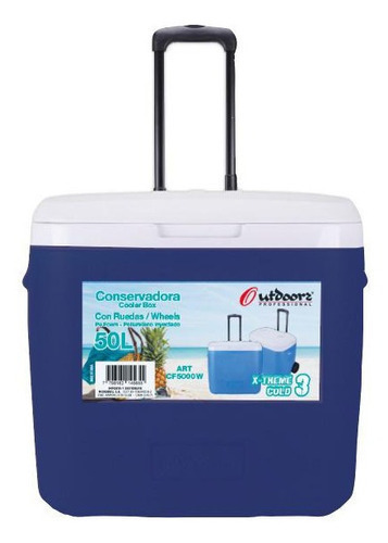  Heladera Conservadora Outdoors Professional 50 Lts Portatil Color Azul