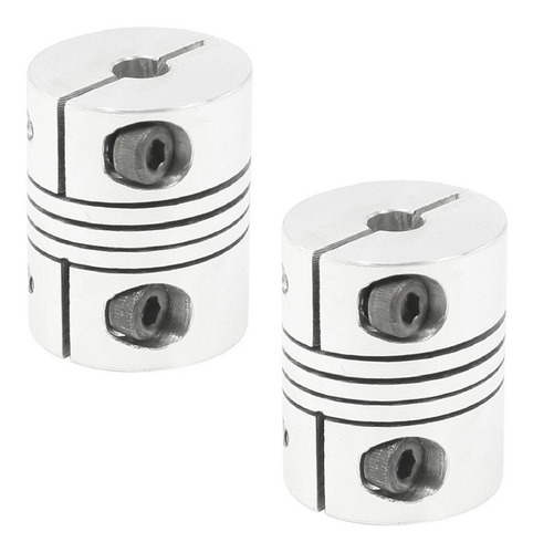 Kit 2 Acoplamento Flexivel Modelo 25x30mm Furos 6mm X 8mm