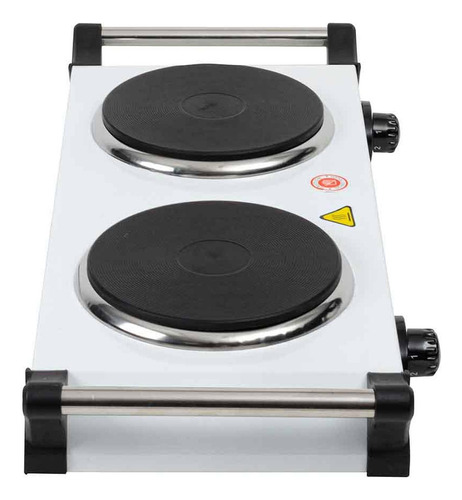 Parrilla Eléctrica 2 Quemadores De Disco Con Asa