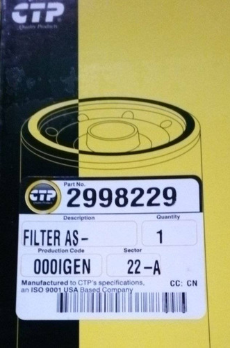 Filtro Combustible  Cat 2998229 P502504 2656f843 33076