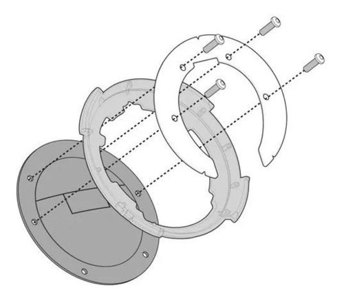 Flange Suporte Para Bolsas Tanklock P/ Triumph Tiger 1200