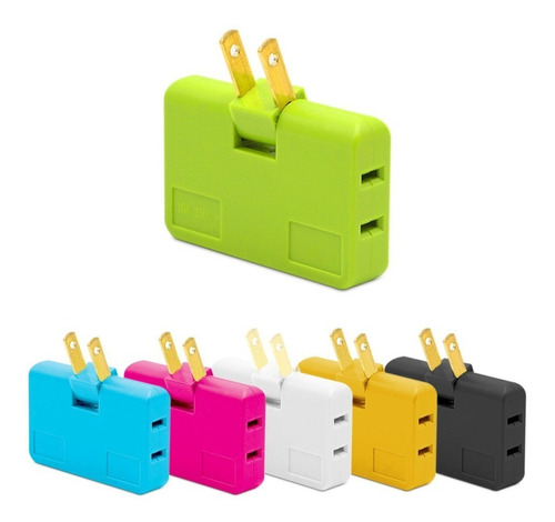 Adaptador Triple Enchufe Plano Giratorio