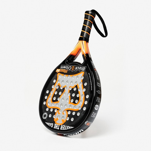 Paleta de pádel Black Crown Piton Air 2020 color negro/naranja