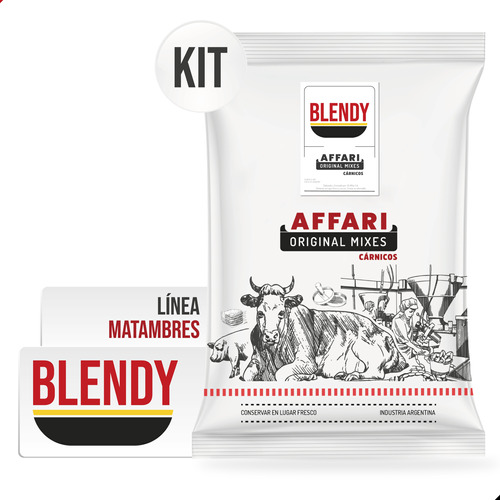 Kit Blendy Liga Matambre Saborizada X 1kg +10 Papel P/mat