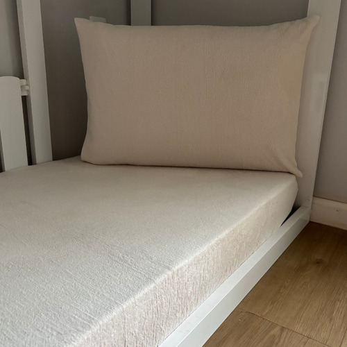 Kit 02 Fronhas 50 X 70cm Plush Microfibra Fleece Off White