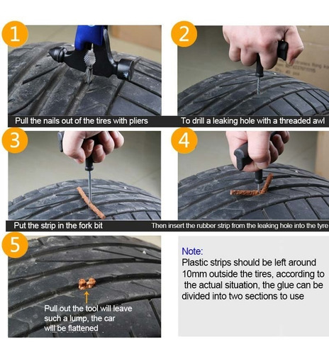 Kit De Reparación De Neumáticos Auto Bicicleta