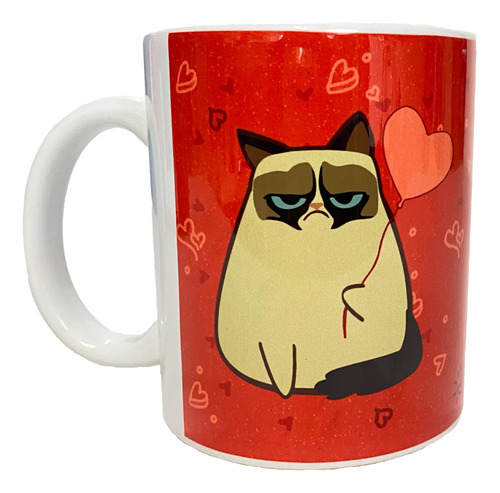 Taza Sublimada 11 Oz De Gato  Los Odio A Todos  San Valentín