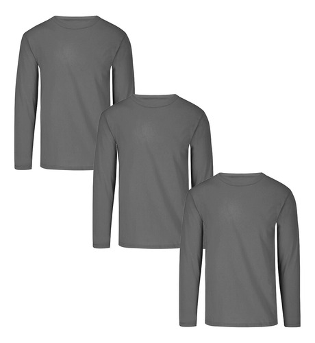 Paquete De 3 Playeras Hombre Manga Larga Dry Fit Deportivas 