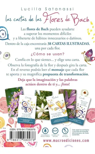 Oráculo Flores De Bach 38 Cartas Librito Macro - Lucilla Sat