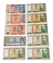 Comprar Dante42 Lote 10 Billetes Peru Antiguo Intis Soles 1977 1986