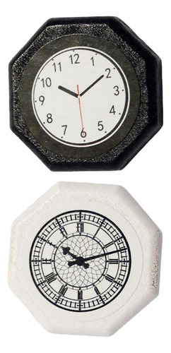 2 Casa De Muñecas Miniatura Reloj De Pared 1:12 Ratio Para