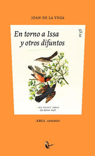 En Torno A Issa Y Otros Poemas, De De La Vega, Joan. Editorial Ril Editores, Tapa Blanda En Español