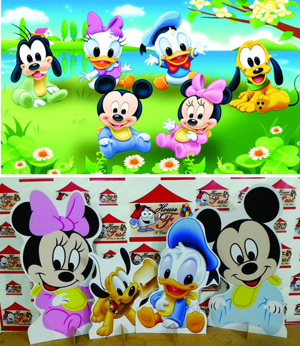 Kit Cenário Display Baby Disney 8 Peças + Painel (1) 2x1,50