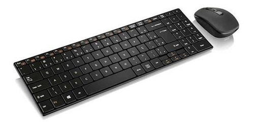 Teclado E Mouse Sem Fio 2.4 Ghz Multimidia  Usb Slim - Tc202