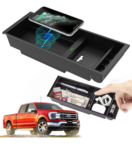 Cargador Inalámbrico Para F150 2009-2023, Caja Organizadora 