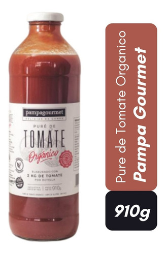 Pack De 24 De Puré De Tomate Orgánico Pampa Gourmet 910g