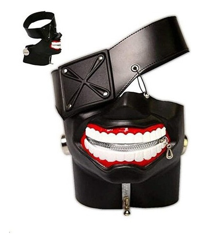 Fwefww Máscara De Disfraz De Cosplay Negra 3d De Tokyo Ghoul Ken Ka