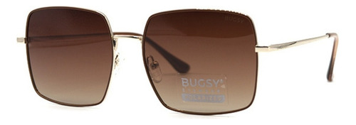 Lente De Sol Bugsy - 5101 Diseño Dorado Y Marron