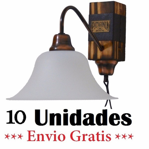 10 Unid. Aplique De Pared  Madera Y Cuero   Envio Gratis