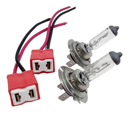 Kit Bombillos H7 100w 12v Con Conector Halogeno (par)