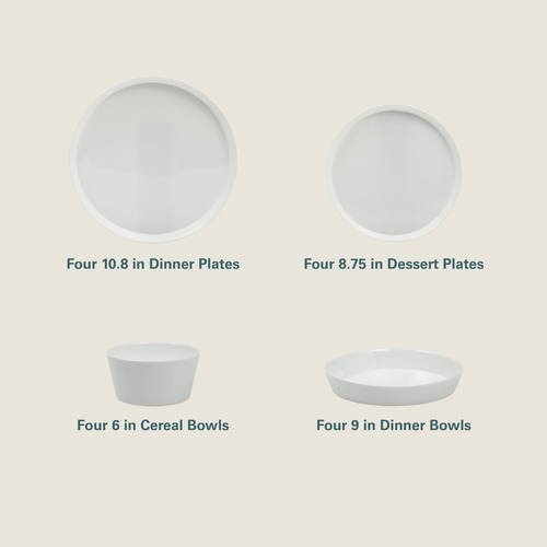 Juego De Vajilla Gibson Home Modern Opal, 16 Piezas