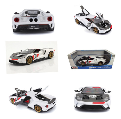 Ford Gt 2021 Edición Heritage, Escala 1:18, 29cms Largo.