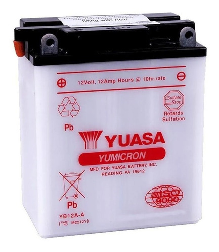 Bateria Yuasa Yb12a-a / Yb12aa - Fas Motos!