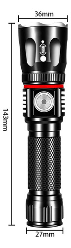 . Linterna Led Recargable Alta Potencia Militar Portátil