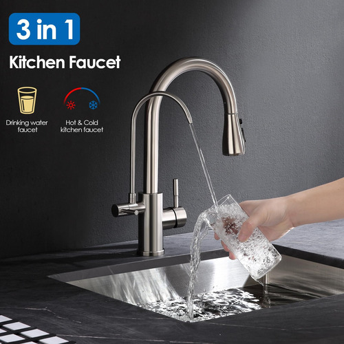 Grifo De Cocina 3-en-1, Grifo De Fregadero De Cocina De Con