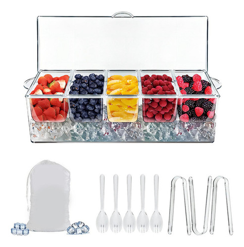 Para Juego De Bandejas Para Servir Con Hielo, Plato De