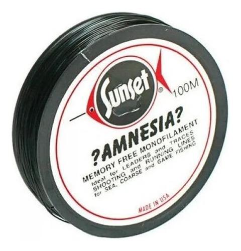 Nylon Amnesia 10 Lbs-0.29mm 100mts Avellaneda Color Negro