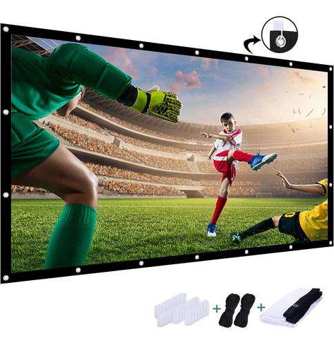 Projection Screen16:9 Hd Foldable Anti-crease Portable Proje