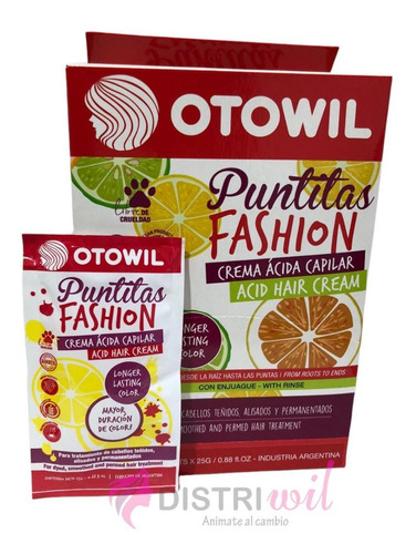 Imagen 3 de 8 de Crema Acida Puntitas Fashion Caja X24u.