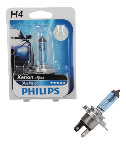 Lampara Philips H4 Blue Vision 12342 12v 60w 55w P43t38.
