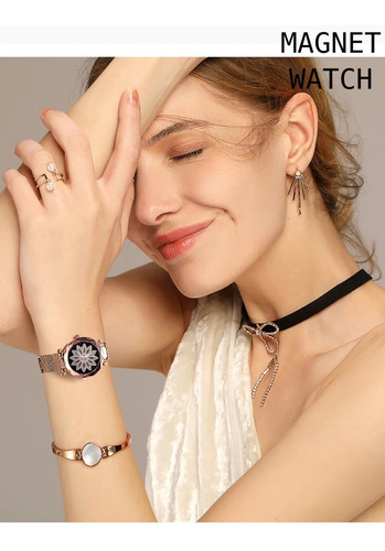 Lindo Relógio Feminino Pulseira Magnética