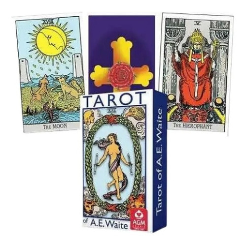 Imagen 3 de 4 de Tarot A. E. Waite (rider) Agm Urania Edición Alemana Clásico