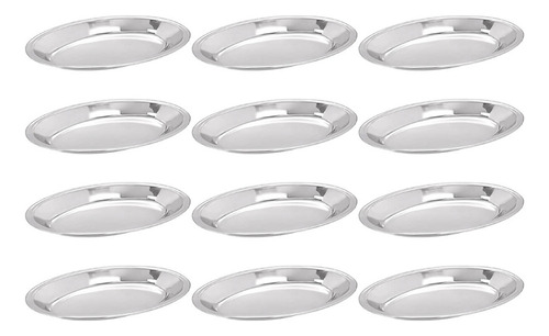 12 Baixelas 29,5 Cm De Aço Inox Fundas Para Servir Buffets