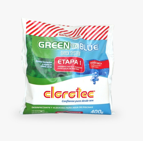 Imagen 3 de 10 de Solucion Agua Verde Alguicida En 2 Pasos Clorotec