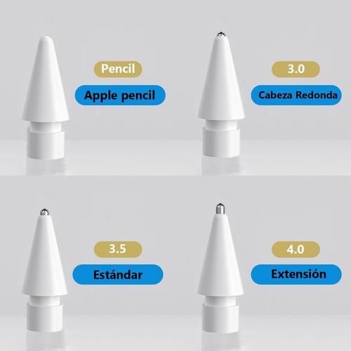 Imagen 8 de 8 de Punta Repuesto Para Apple Pencil 4 Pcs Unidades