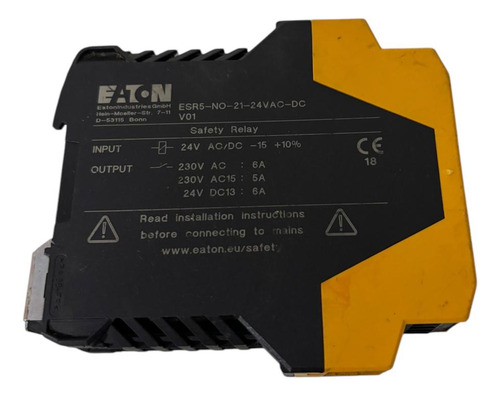 Relé De Segurança Eaton Esr5-no-21-24vac-dcv01 (Usado)