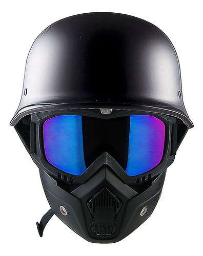 1storm Casco De Media Cara Para Motocicleta, Estilo Aleman,