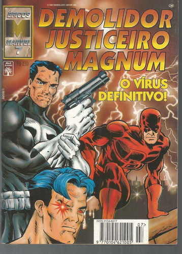 Epicos Marvel N° 07 - O Vírus Definitivo! - 100 Páginas Em Português - Editora Abril - Formato 13 X 19 - Capa Mole - 1995 - Bonellihq 7 Cx444 H18