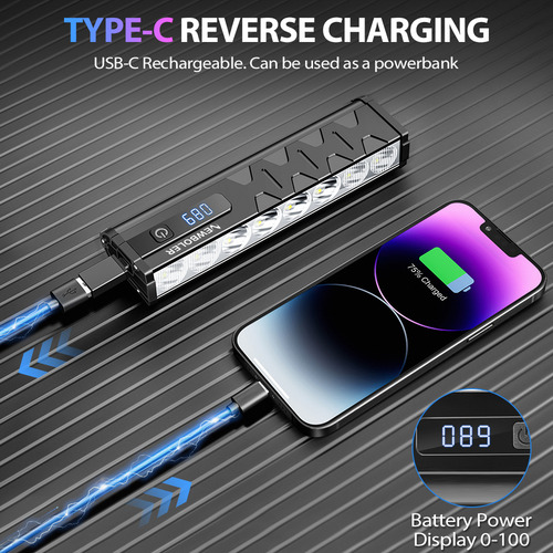 Linterna Luces Usb Bicicleta Impermeable De Recargable