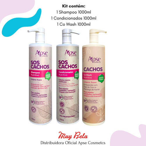 Kit Definição E Controle Para Cachos Leves Apse Cosméticos