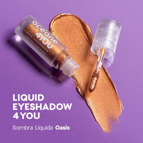 Sombra Líquida Eyeshadow Oasis Cobre Océane 4you 2g